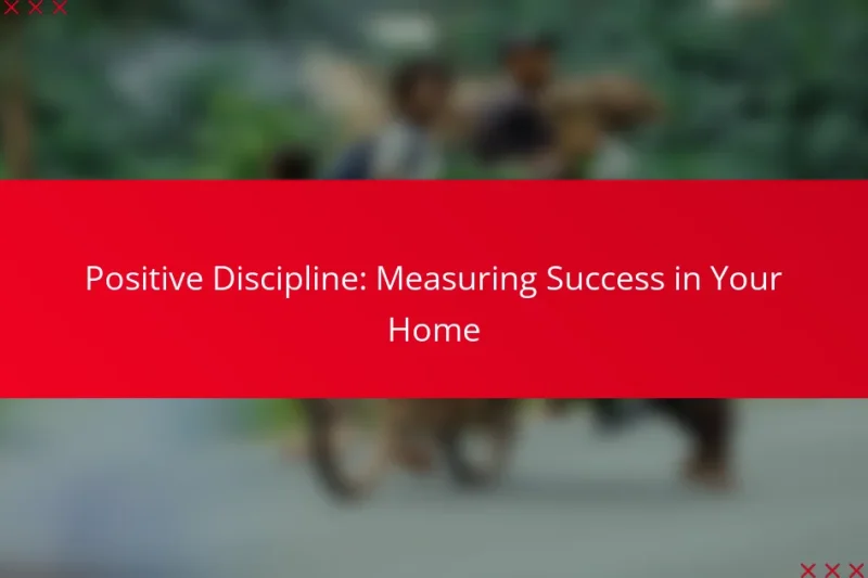 Positive Discipline: Measuring Success in Your Home