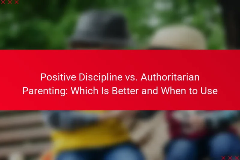 Positive Discipline vs. Authoritarian Parenting: Which Is Better and When to Use