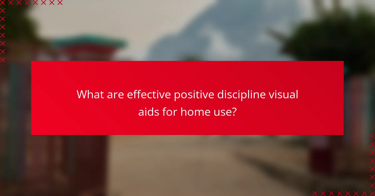 What are effective positive discipline visual aids for home use?
